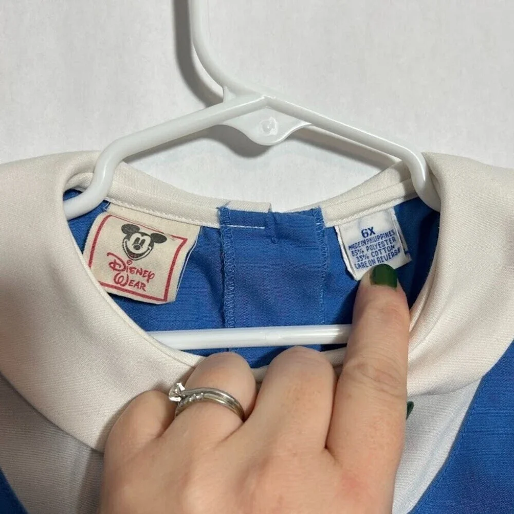 VTG 70s Snow White Costume Girls 6X Disney Wear Embroidered Dopey Dwarf
